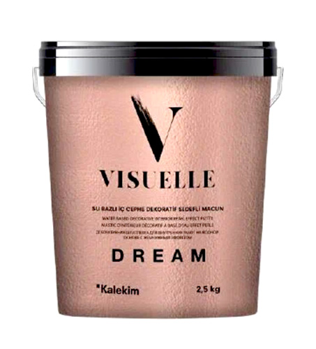 Декоративная водорастворимая шпаклевка для внутренней отделки VISUELLE Dream 2,5 кг, Kalekim